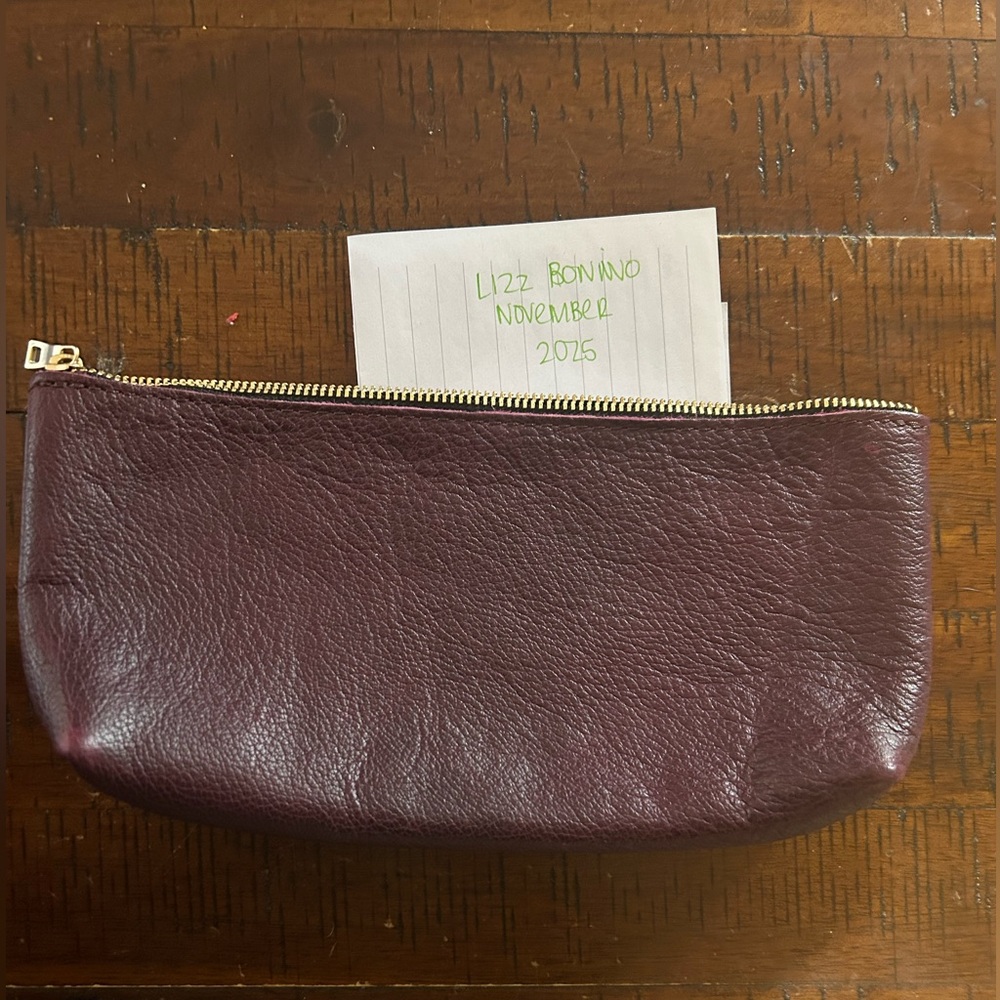 PLG plum makeup bag